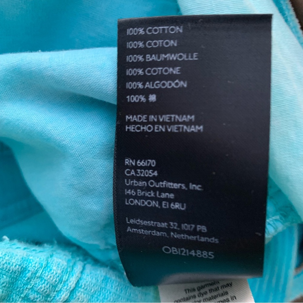 UO BDG High & Wide Corduroy Pants in Turquoise/Blue - Picture 12 of 12